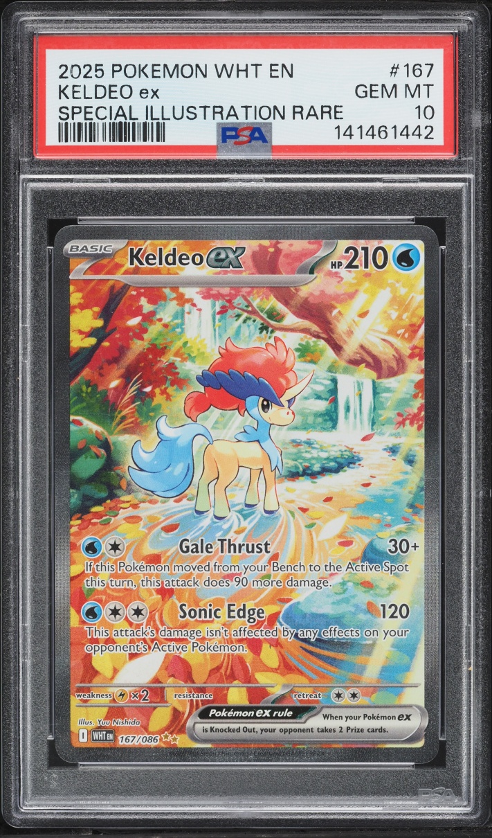 2025 Pokemon Scarlet & Violet White Flare SIR Keldeo Ex #167 PSA 10 GEM MINT