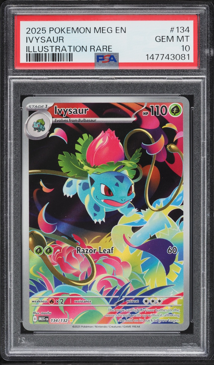 2025 Pokemon Mega Evolution IR Ivysaur #134 PSA 10 GEM MINT