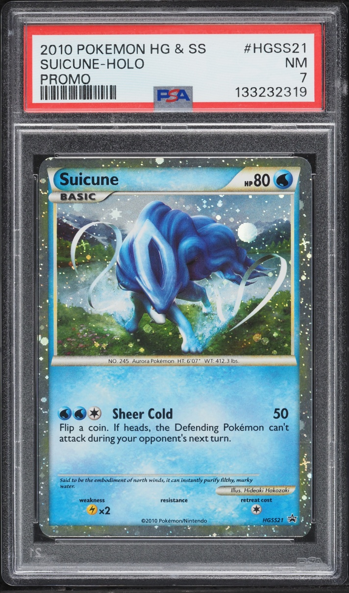 2010 Pokemon HeartGold & SoulSilver Promo Holo Suicune #HGSS21 PSA 7 NRMT