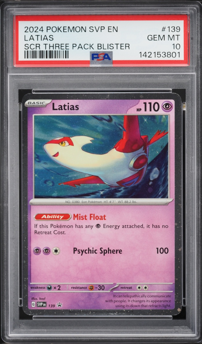 2024 Pokemon Scarlet & Violet Promo Stellar Crown Holo Latias #139 PSA 10 GEM MINT