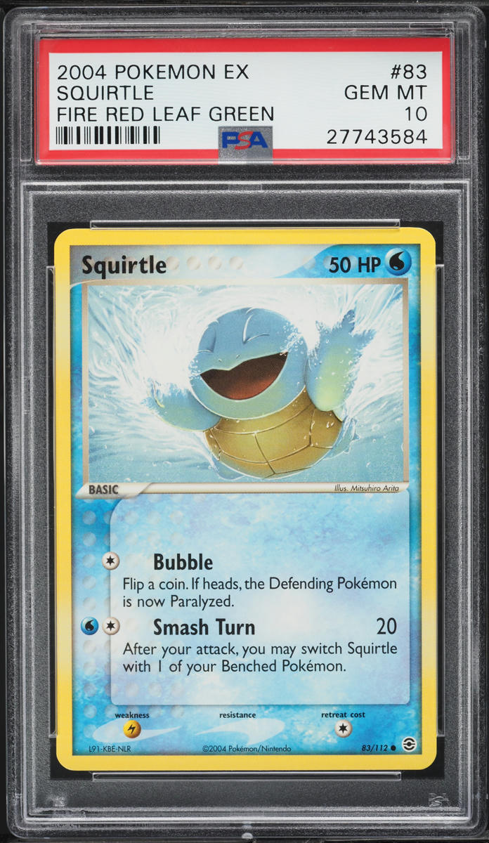 2004 Pokemon EX Fire Red & Leaf Green Squirtle #83 PSA 10 GEM MINT