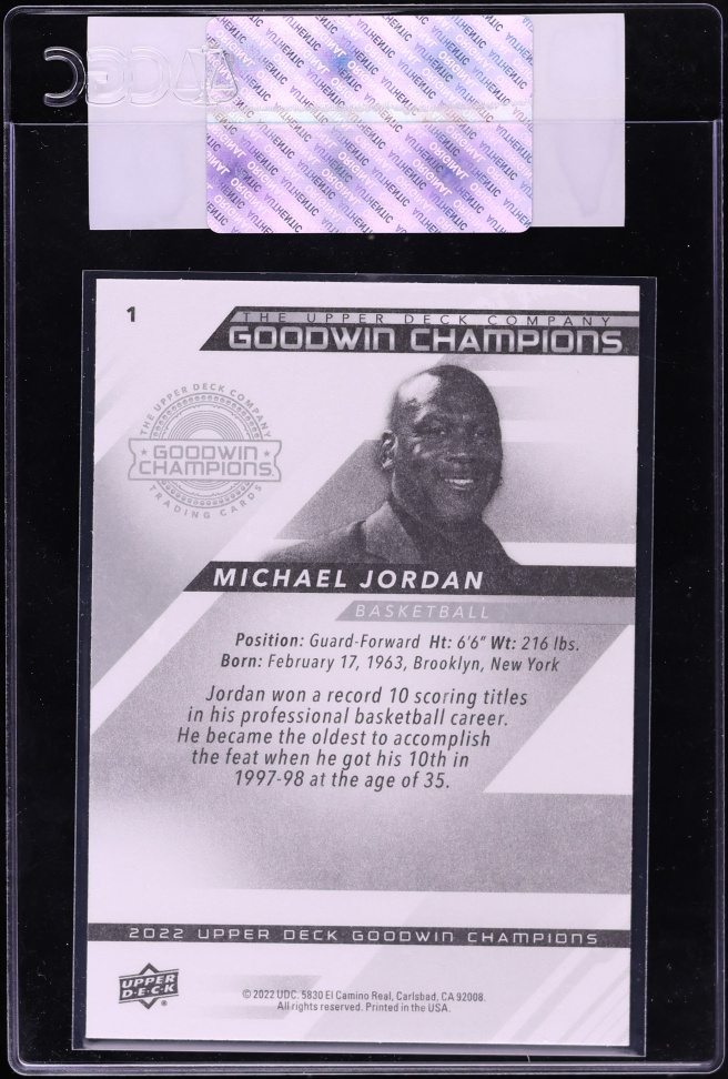 2022 Upper Deck Goodwin Champions Michael Jordan #1 CGC AUTH