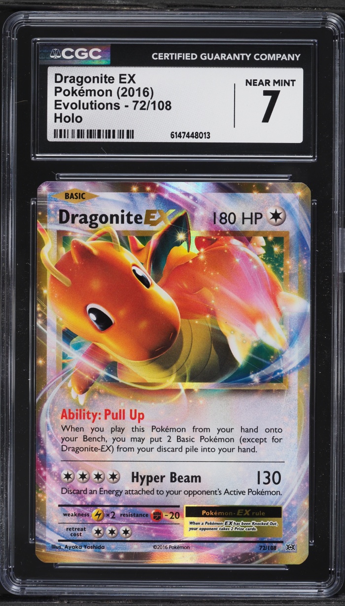 2016 Pokemon XY Evolutions Holo Dragonite EX #72 CGC 7 NRMT