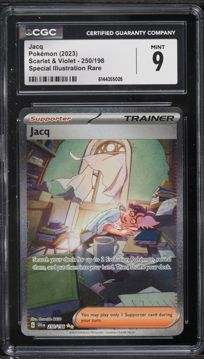 2023 Pokemon Scarlet & Violet SIR Jacq #250 CGC 9 MINT