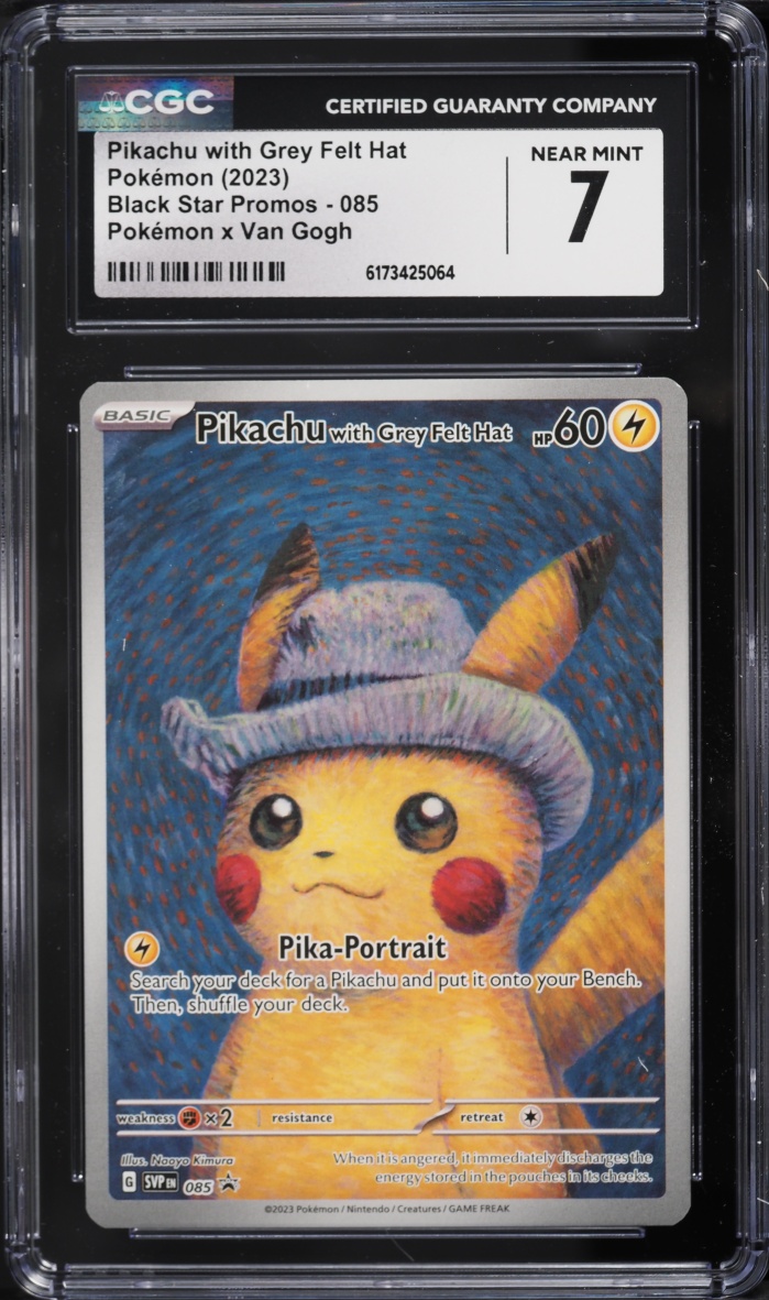 2023 Pokemon Scarlet & Violet Promo Van Gogh Full Art Pikachu With Grey Felt Hat #85 CGC 7 NRMT