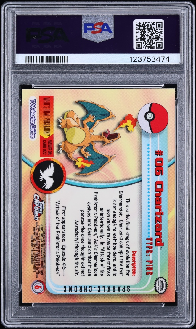 2000 Topps Chrome Pokemon Series 1 Sparkle Charizard #6 PSA 10 GEM MINT