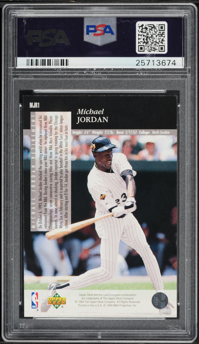 1993 Upper Deck SE Retirement Michael Jordan #MJR1 PSA 10 GEM MINT