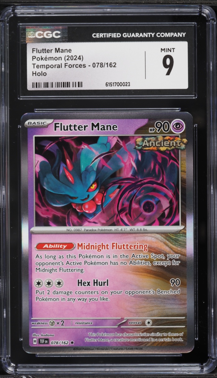 2024 Pokemon Scarlet & Violet Temporal Forces Holo Flutter Mane #78 CGC 9 MINT