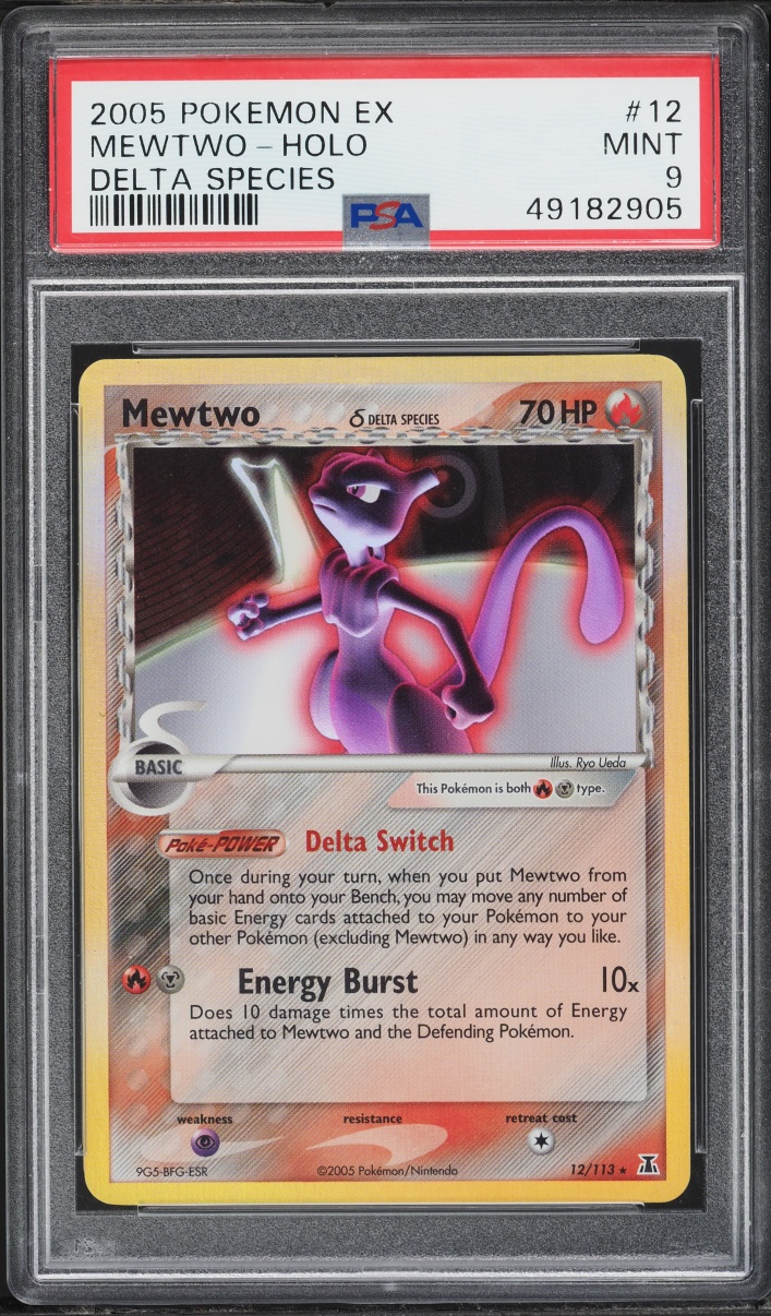 2005 Pokemon EX Delta Species Holo Mewtwo #12 PSA 9 MINT