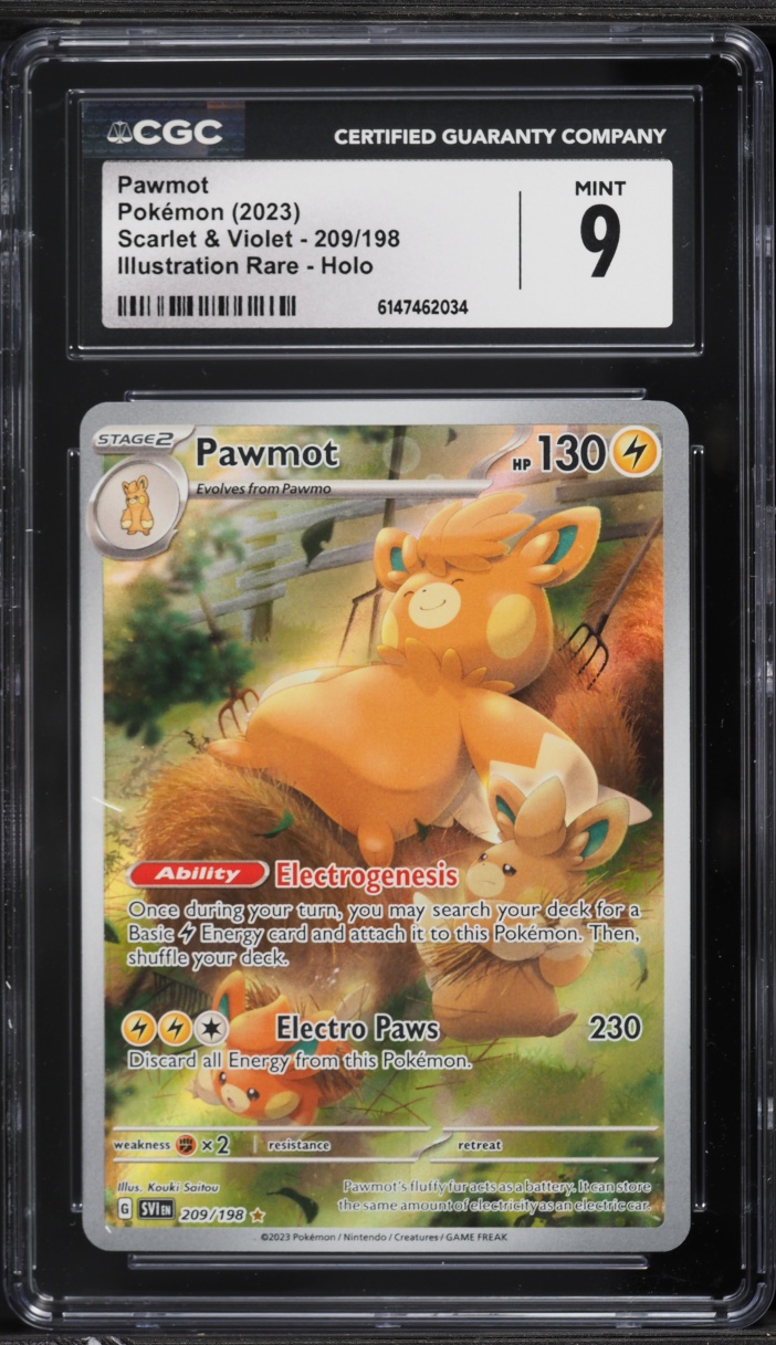 2023 Pokemon Scarlet & Violet IR Pawmot #209 CGC 9 MINT