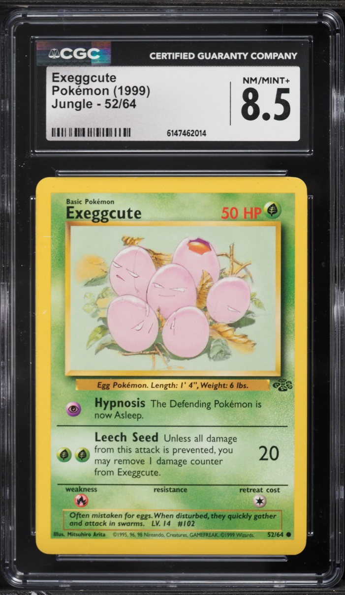 1999 Pokemon Jungle Exeggcute #52 CGC 8.5 NM-MT+
