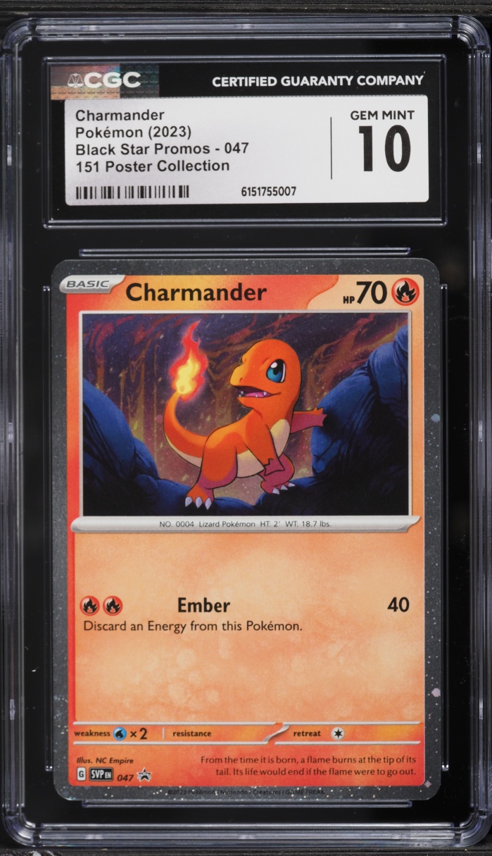 2023 Pokemon Scarlet & Violet 151 Promo Poster Collection Charmander #47 CGC 10 GEM MINT