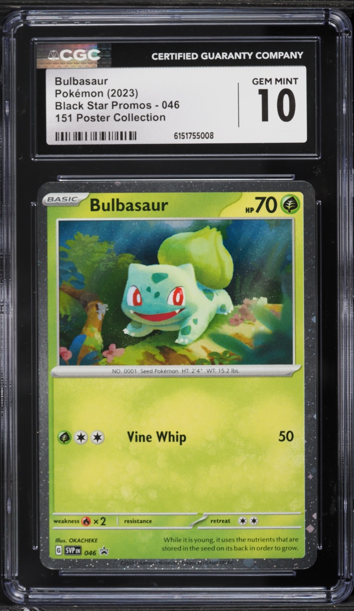 2023 Pokemon Scarlet & Violet Promo 151 Poster Collection Bulbasaur #46 CGC 10 GEM MINT