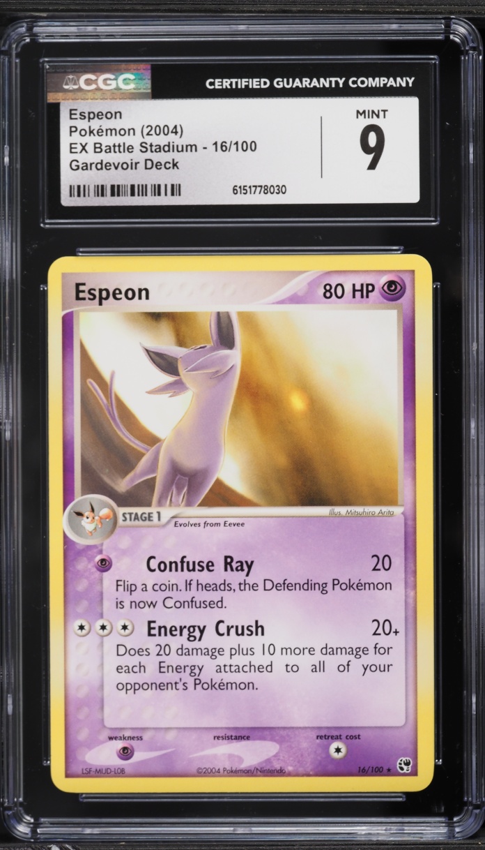 2004 Pokemon EX Battle Stadium Gardevoir Deck Espeon #16 CGC 9 MINT