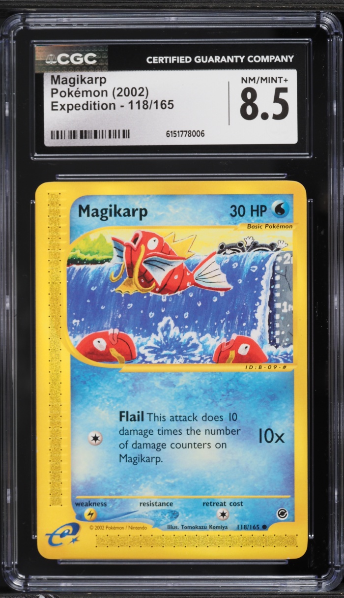 2002 Pokemon Expedition Magikarp #118 CGC 8.5 NM-MT+