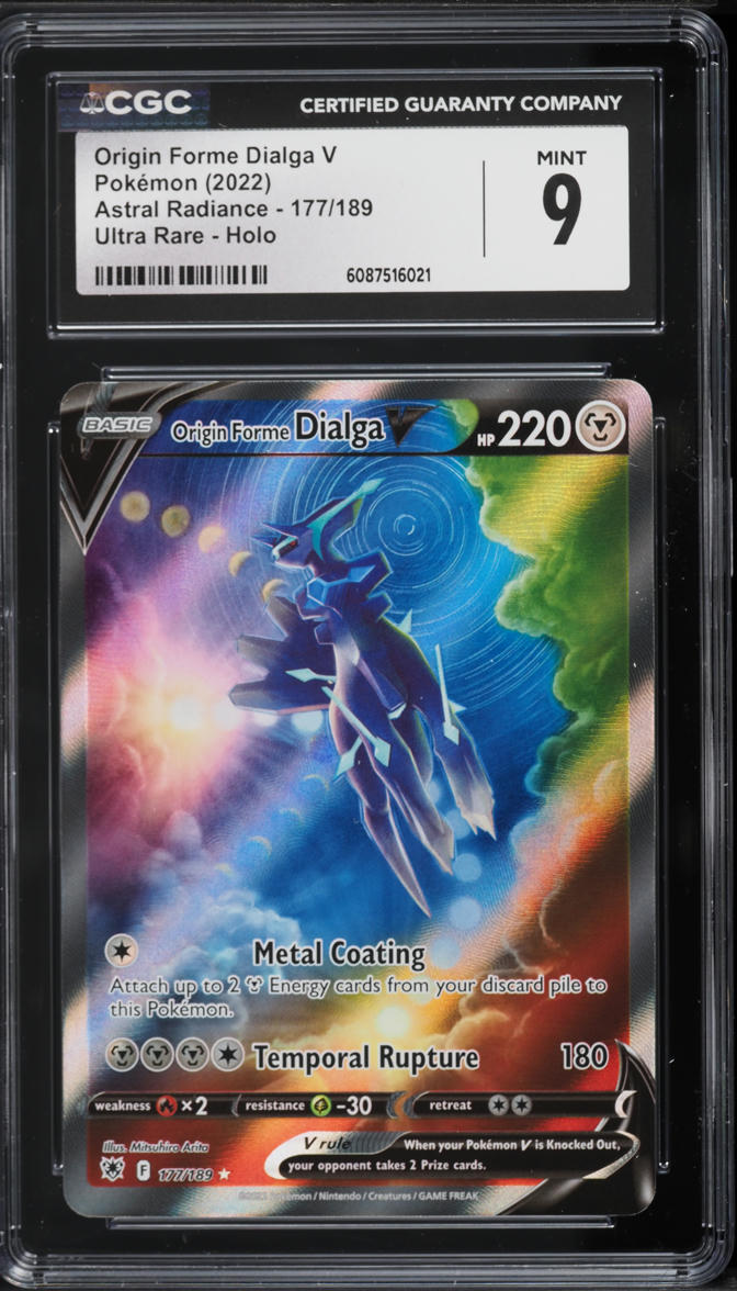 2022 Pokemon Sword & Shield Astral Radiance Alt Art Origin Forme Dialga V #177 CGC 9 MINT