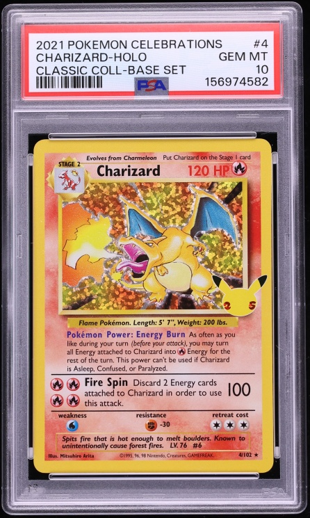 2021 Pokemon Sword & Shield Celebrations Classic Collection Holo Charizard #4 PSA 10 GEM MINT