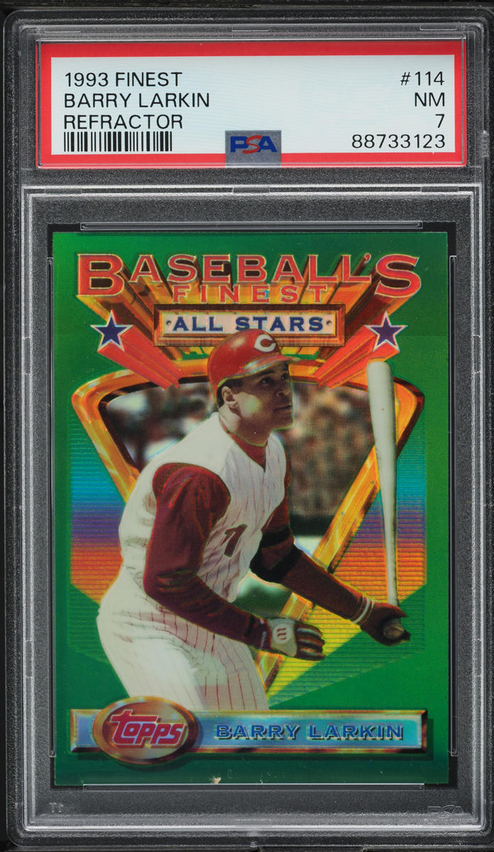 1993 Finest Refractor Barry Larkin #114 PSA 7 NRMT