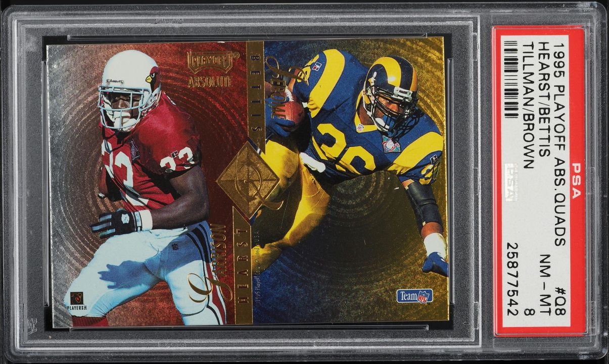 1995 Playoff Absolute Quads Tillman Brown Hearst Jerome Bettis #Q8 PSA 8 NM-MT