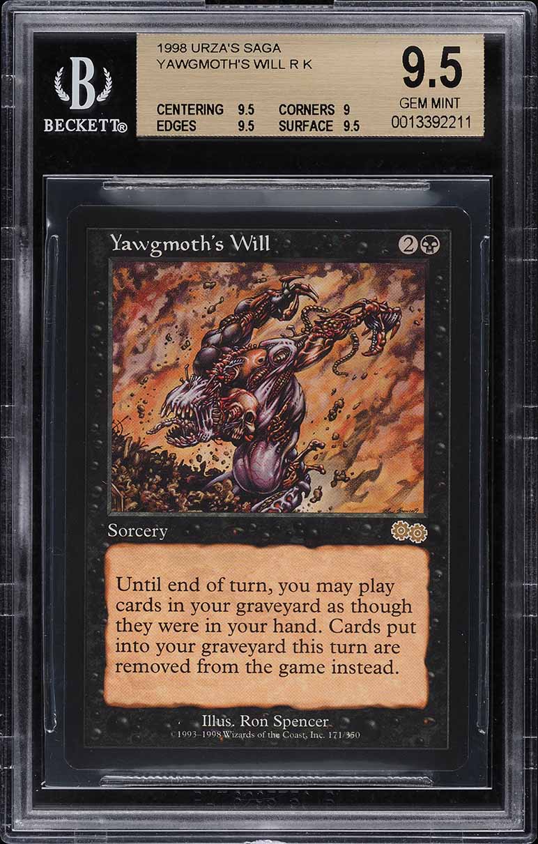 1998 Magic The Gathering MTG Urza's Saga Yawgmoth's Will BGS 8.5