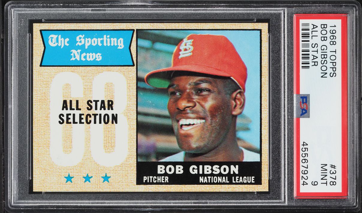 1968 Topps Bob Gibson ALL-STAR #378 PSA 9 MINT