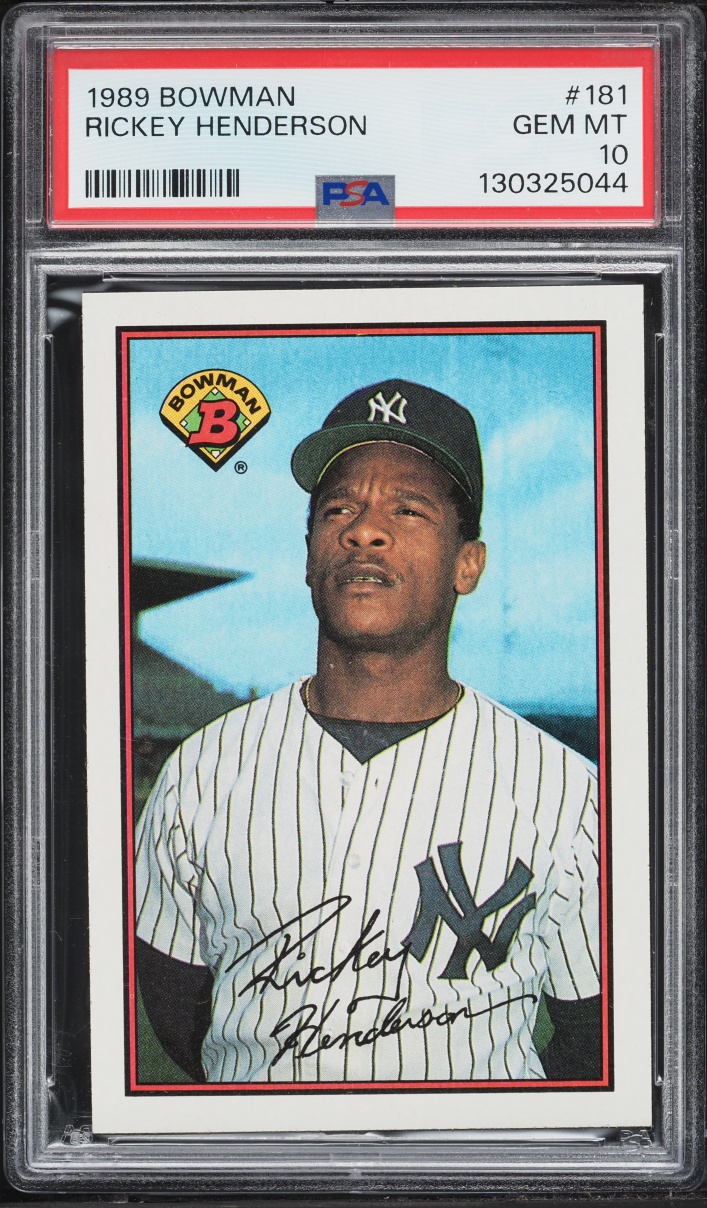 1989 Bowman Rickey Henderson #181 PSA 10 GEM MINT