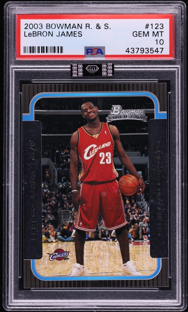 2003 Bowman Rookies & Stars LeBron James ROOKIE #123 PSA 10 GEM MINT MBA Black Diamond