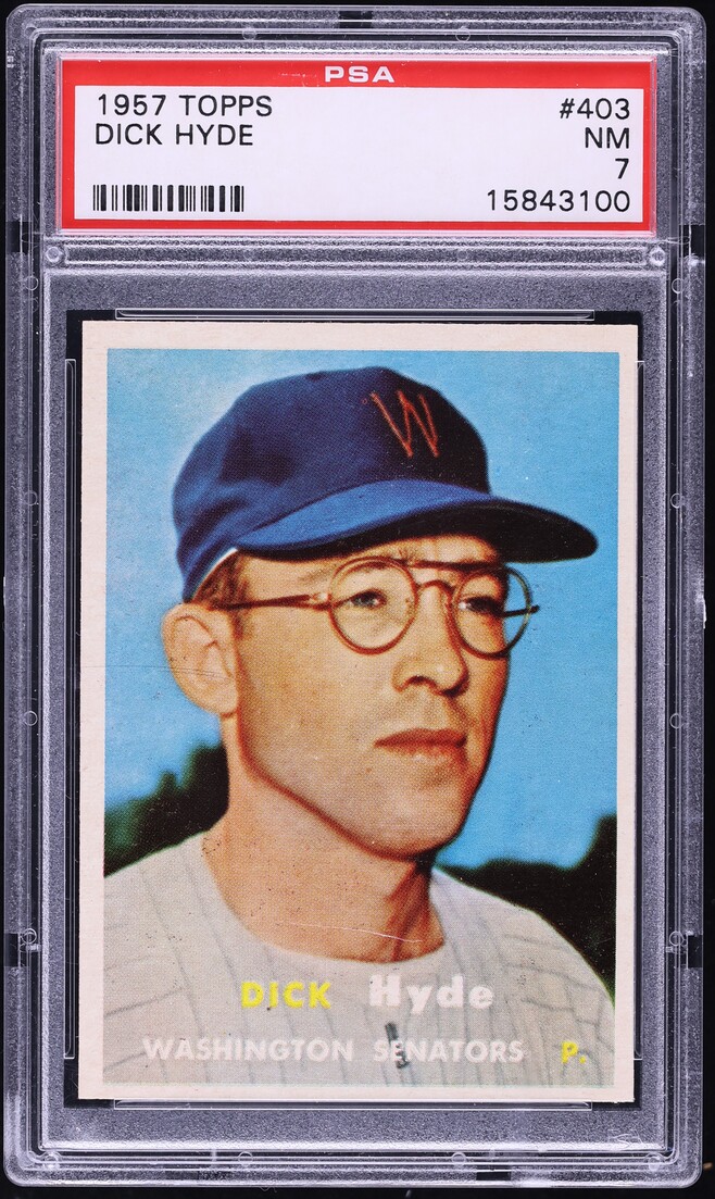 1957 Topps Dick Hyde #403 PSA 7 NRMT