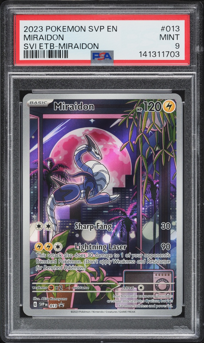 2023 Pokemon Scarlet & Violet Black Star Promo ETB Full Art Miraidon #13 PSA 9 MINT