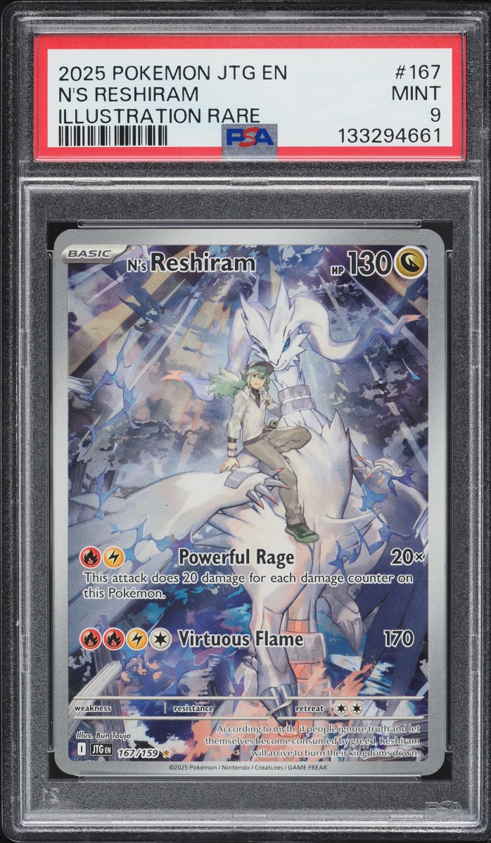 2025 Pokemon Scarlet & Violet Journey Together IR N's Reshiram #167 PSA 9 MINT