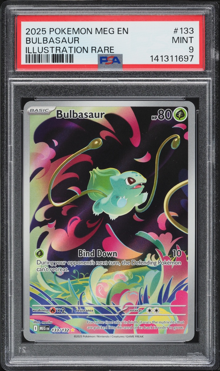 2025 Pokemon Mega Evolution IR Bulbasaur #133 PSA 9 MINT