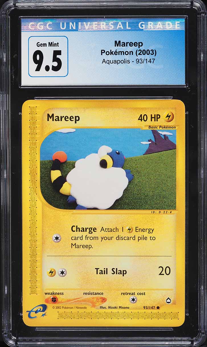 2003 Pokemon Aquapolis Mareep #93 CGC 9.5 GEM MINT
