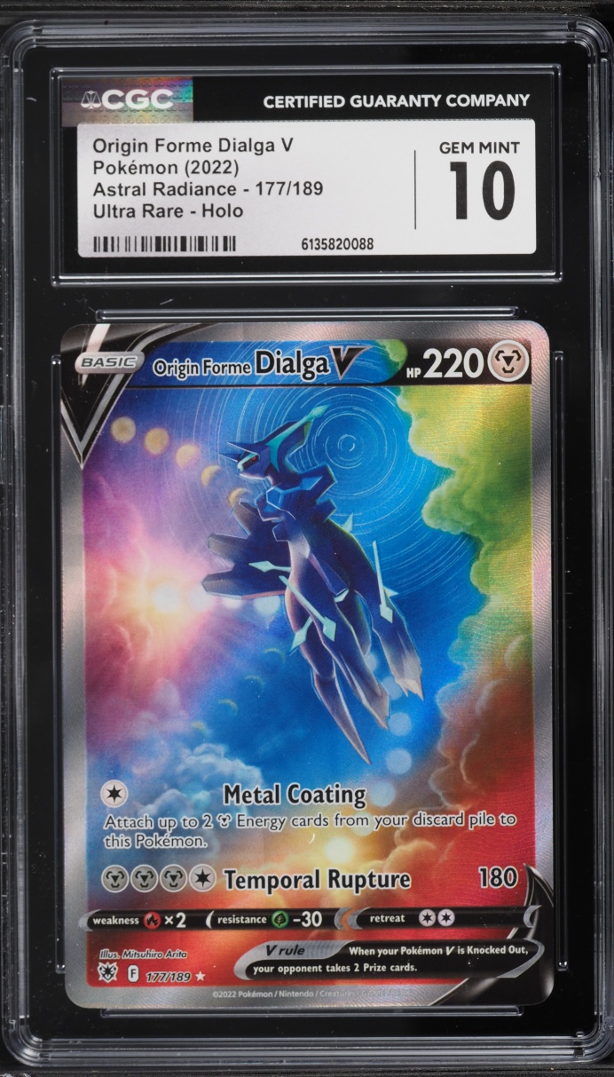 2022 Pokemon Sword & Shield Astral Radiance Alt Art Origin Forme Dialga V #177 CGC 10 GEM MINT