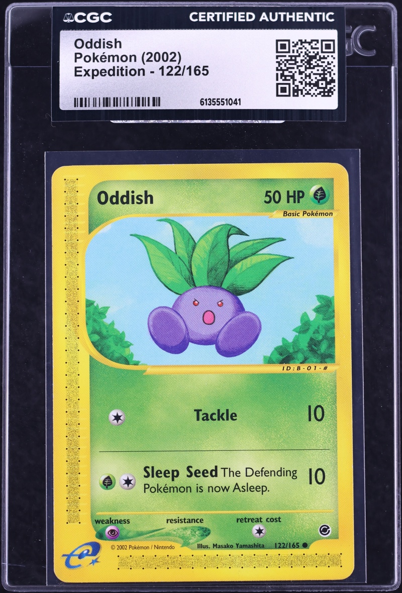 2002 Pokemon Expedition Oddish #122 CGC AUTH