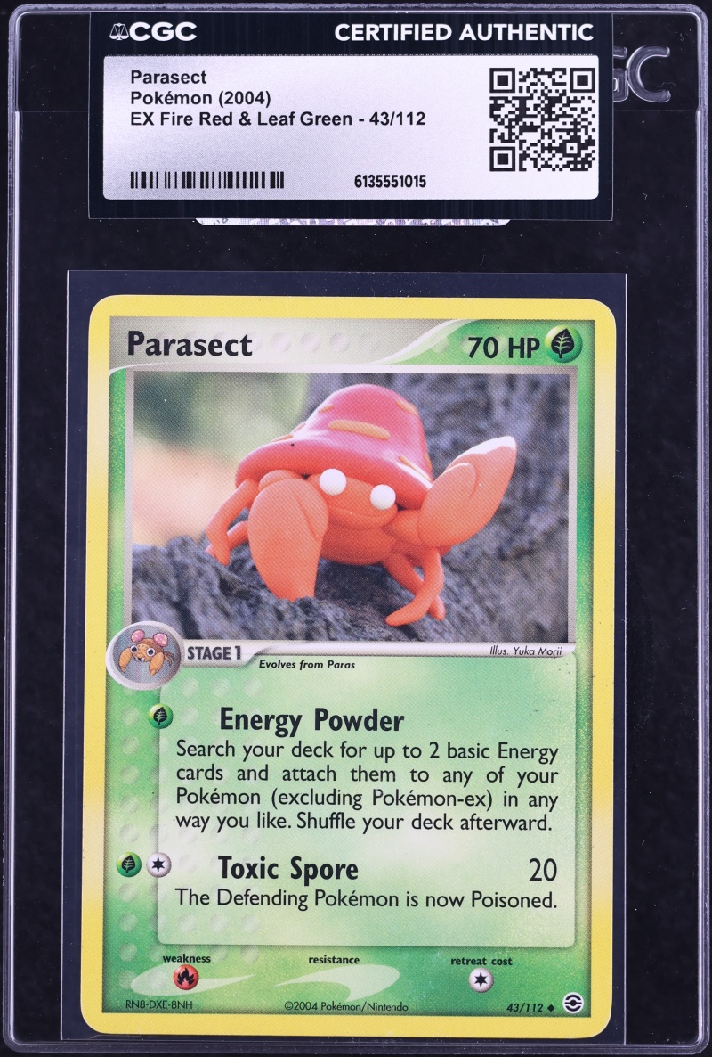 2004 Pokemon EX Fire Red & Leaf Green Parasect #43 CGC AUTH