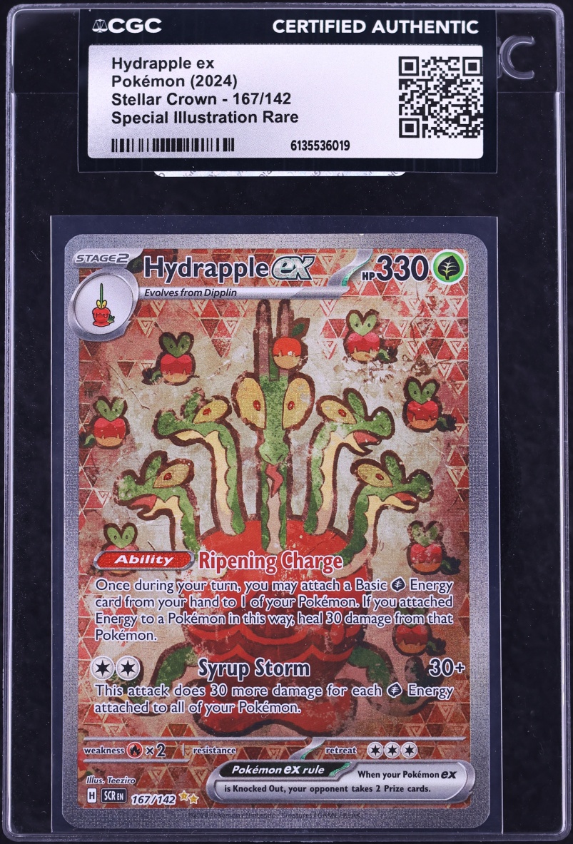 2024 Pokemon Scarlet & Violet Stellar Crown SIR Hydrapple EX #167 CGC AUTH