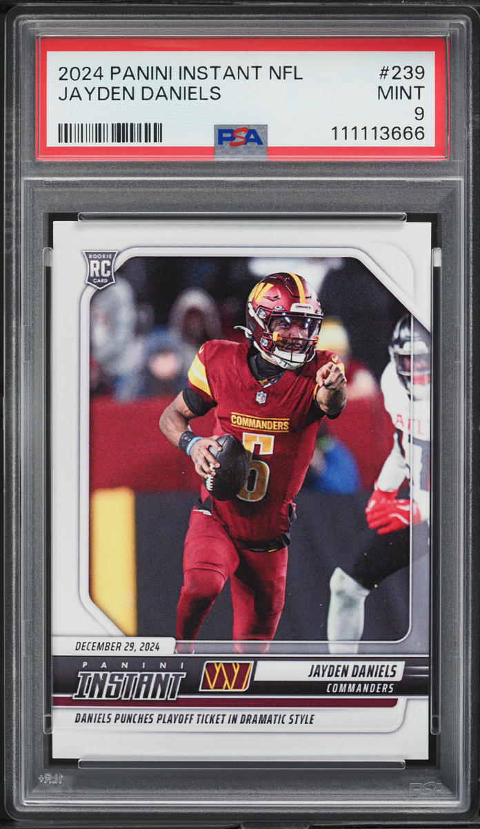2024 Panini Instant NFL Jayden Daniels ROOKIE /1277 #239 PSA 9 MINT
