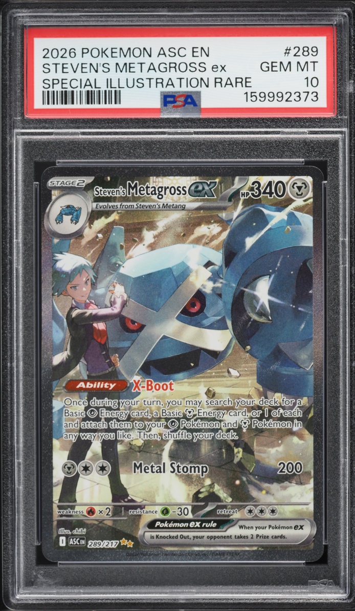 2026 Pokemon Mega Evolution Ascended Heroes SIR Steven's Metagross EX #289 PSA 10 GEM MINT