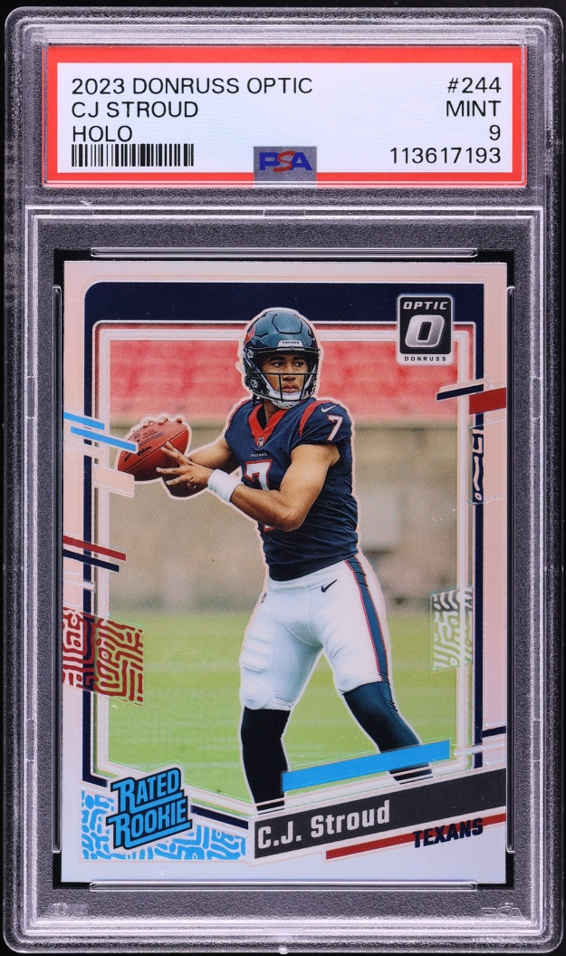 2023 Donruss Optic Holo Prizm C.J. Stroud ROOKIE #244 PSA 9 MINT