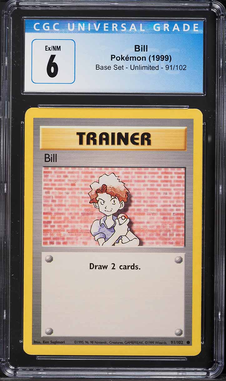 1999 Pokemon Base Set Bill #91 CGC 6 EXMT