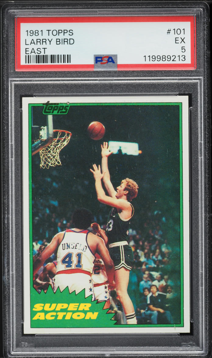 1981 Topps East Larry Bird #101 PSA 5 EX