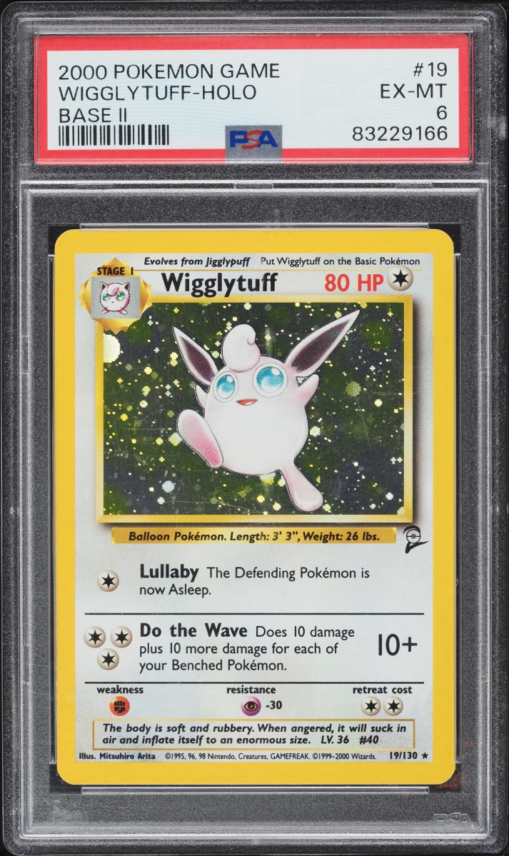 2000 Pokemon Base Set 2 Holo Wigglytuff #19 PSA 6 EXMT