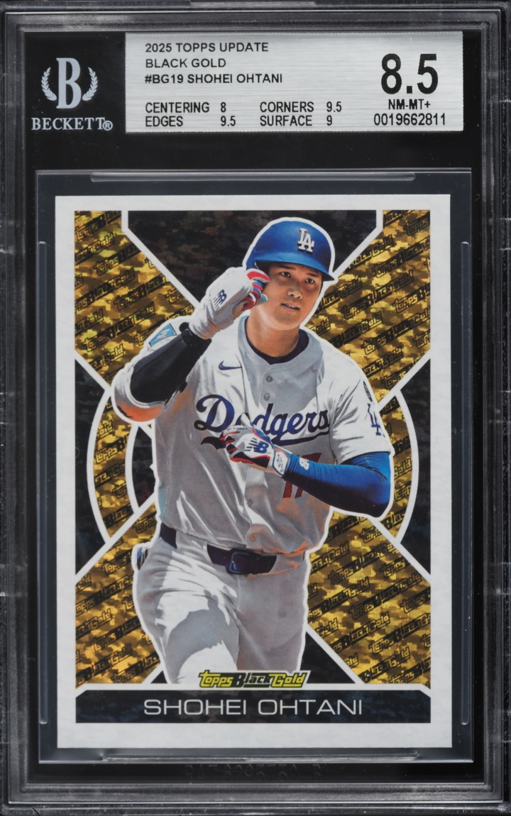 2025 Topps Update Black Gold Shohei Ohtani #BG19 BGS 8.5 NM-MT+