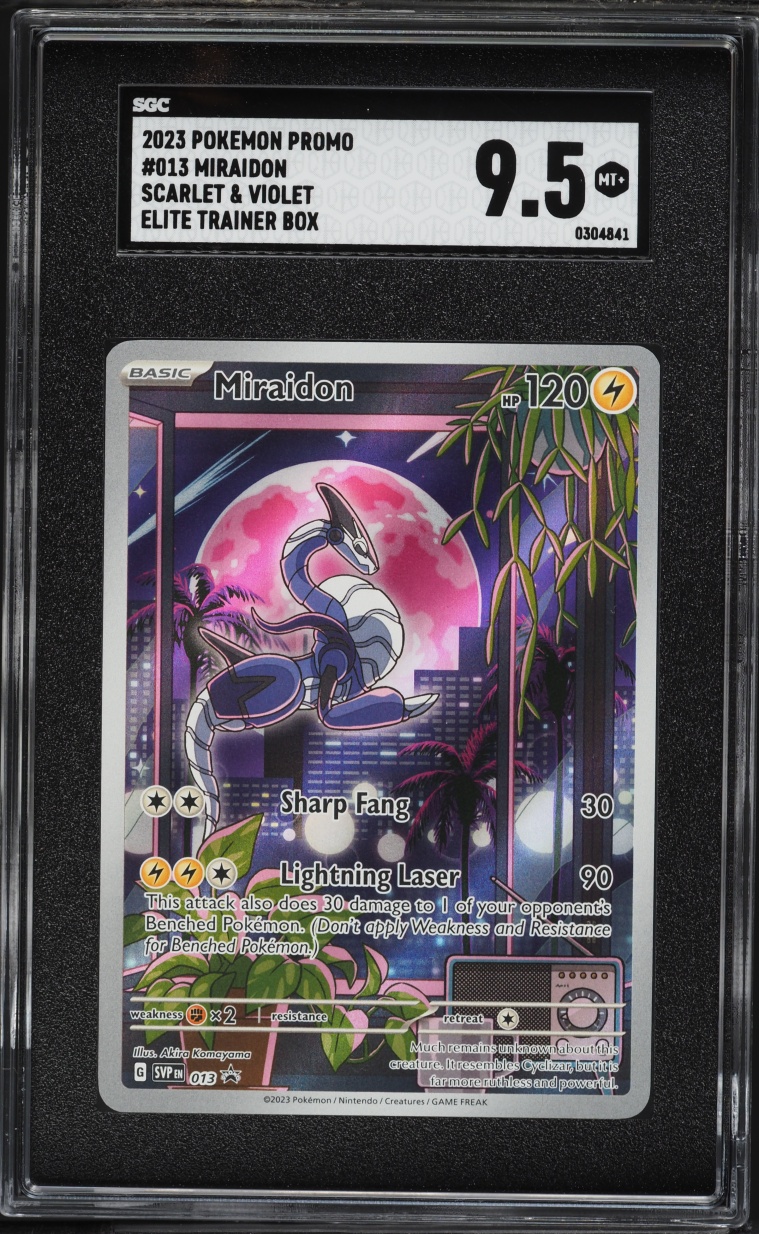 2023 Pokemon Scarlet & Violet Black Star Promo ETB Miraidon #13 SGC 9.5 MINT+