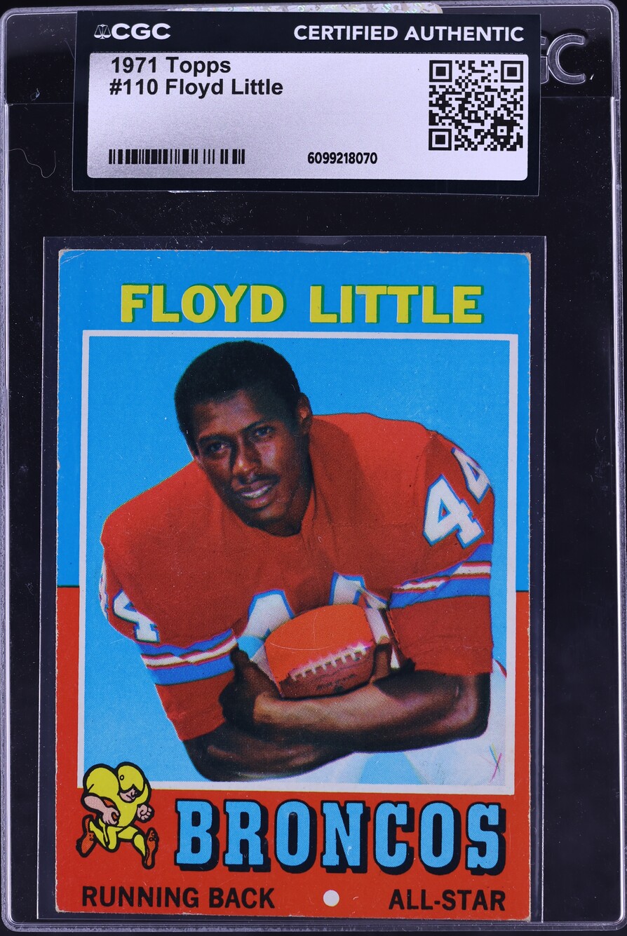 1971 Topps Football Floyd Little #110 CGC AUTH