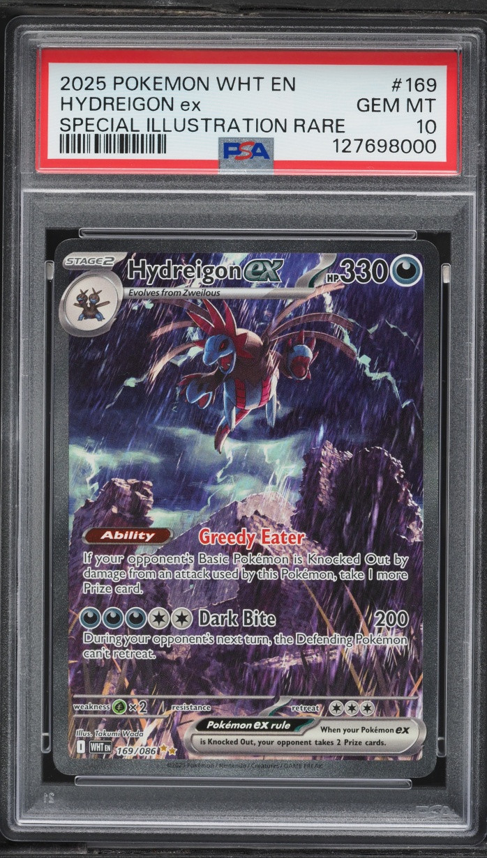 2025 Pokemon Scarlet & Violet White Flare SIR Hydreigon ex #169 PSA 10 GEM MINT