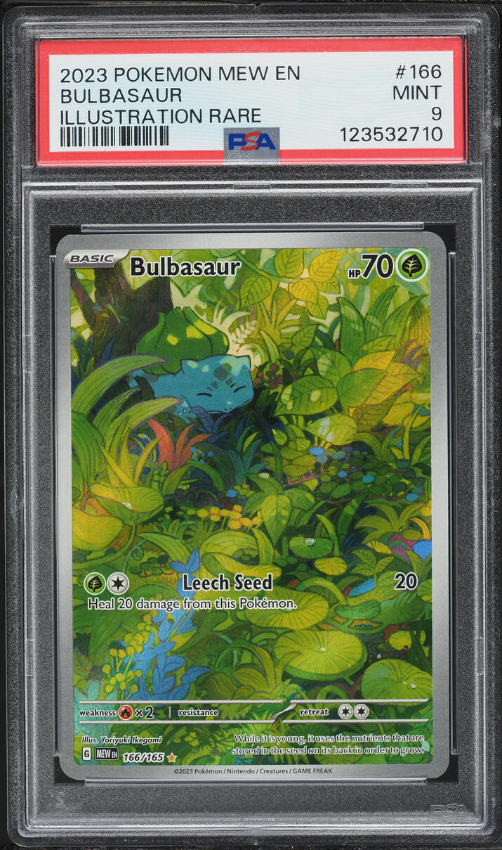 2023 Pokemon Scarlet & Violet 151 IR Bulbasaur #166 PSA 9 MINT