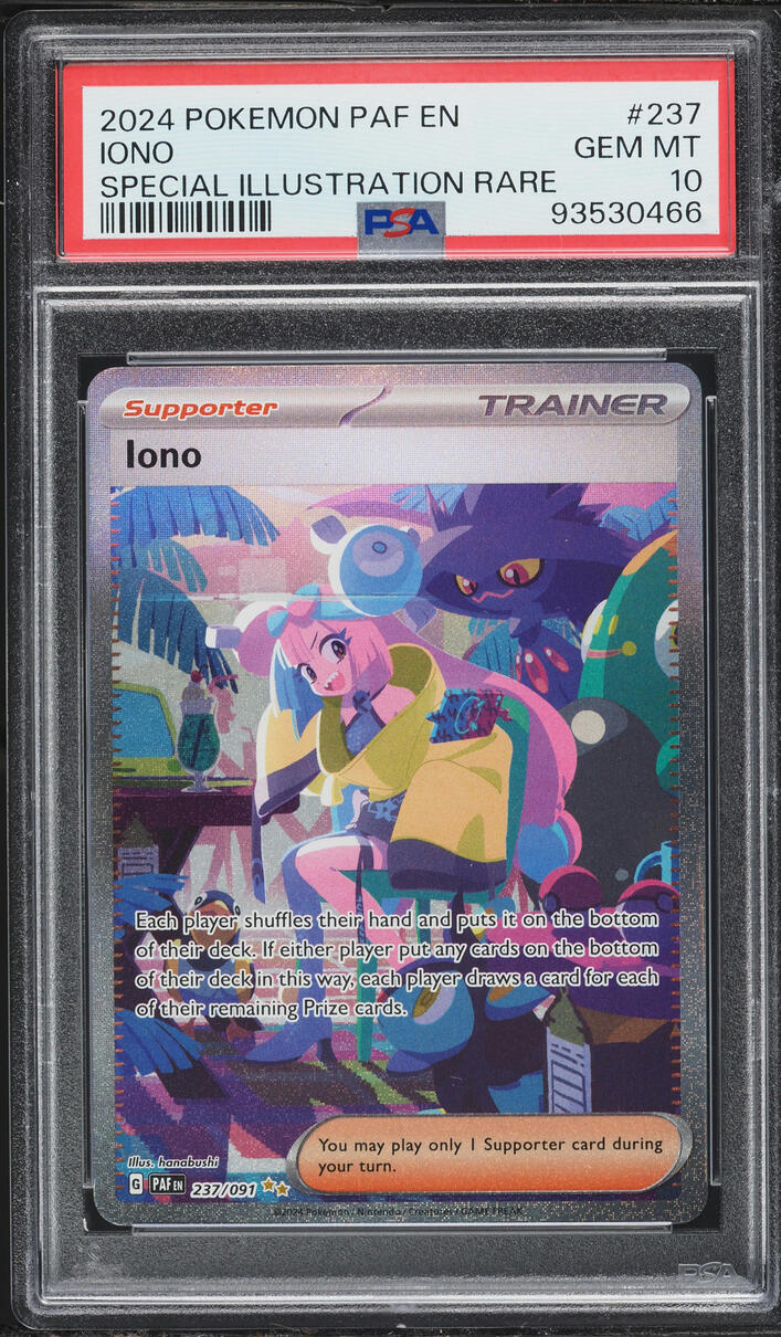 2024 Pokemon Scarlet & Violet Paldean Fates SIR Iono #237 PSA 10 GEM MINT