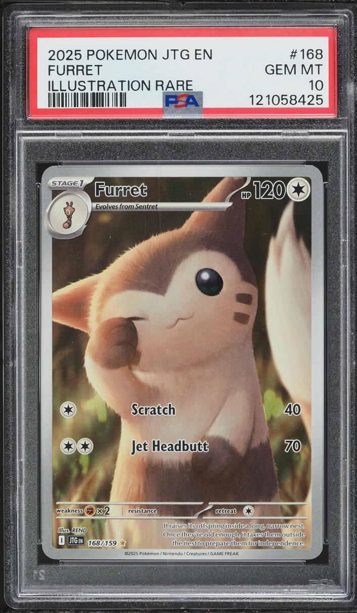 2025 Pokemon Scarlet & Violet Journey Together IR Furret #168 PSA 10 GEM MINT
