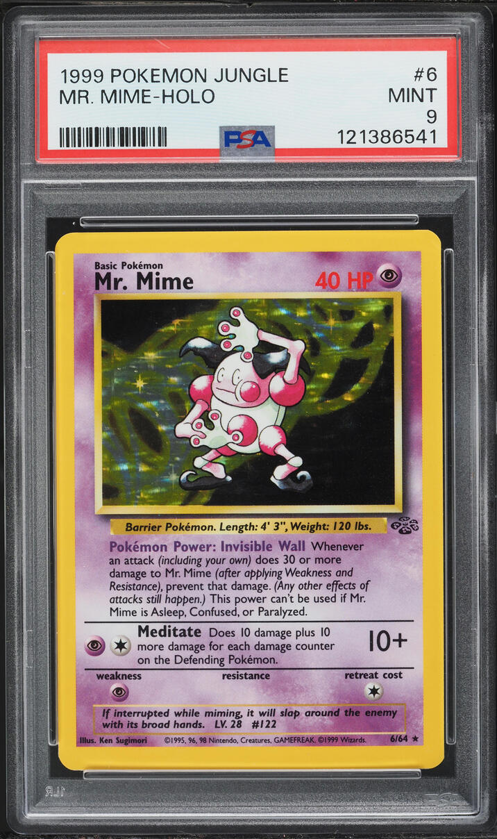 1999 Pokemon Jungle Holo Mr. Mime #6 PSA 9 MINT